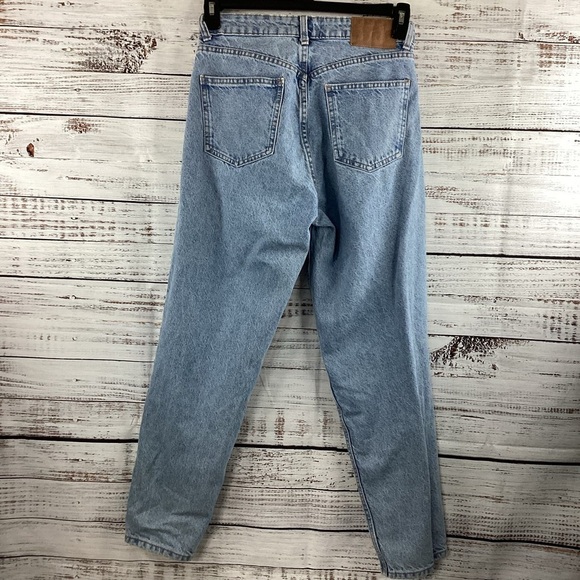ZARA SIZE 6 28 BLUE WASH MOM JEANS HI RISE PANTS GUC - Picture 10 of 10